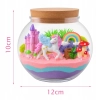 Zestaw kreatywny terrarium jednorożce lampka LED pilot piasek kinetyczny