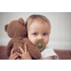 Smoczek Bibs anatomiczny uspokajający kauczukowy organiczny vanilla 0m+