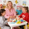 Zestaw kreatywny modelowanie bukietu kwiatów wazonu modelina glina 37w1