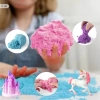 Zestaw kreatywny terrarium jednorożce lampka LED pilot piasek kinetyczny