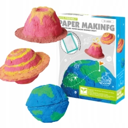 Zestaw kreatywny edukacyjny malowanie farbki wulkany papier świat planet