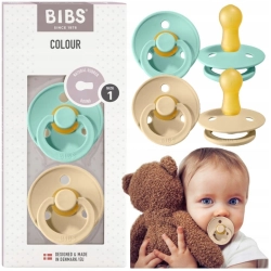 Smoczek Bibs anatomiczny uspokajający kauczukowy zestaw dwóch smoczków 0m+
