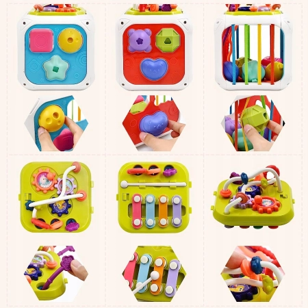 Kostka sensoryczna Montessori 7w1 – zdjęcie 2