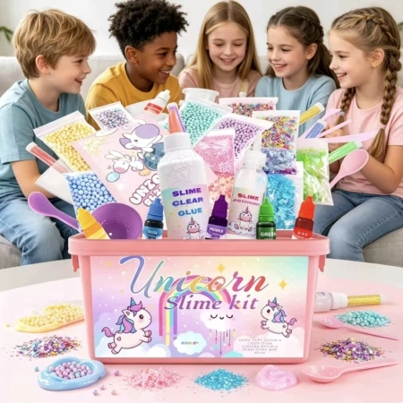 Zestaw do robienia slime jednorożec DIY brokat masa plastyczna dla dzieci