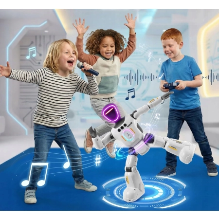 Robot interaktywny zdalnie sterowany głosem programowany chodzi mówi tańczy
