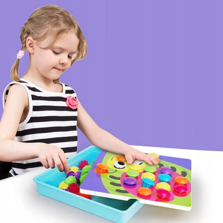 Układanka guzikowa Montessori 58 el. – zdjęcie 6