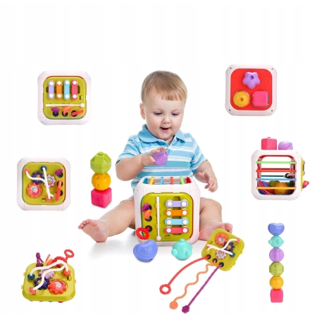 Kostka sensoryczna Montessori 7w1 – zdjęcie 3