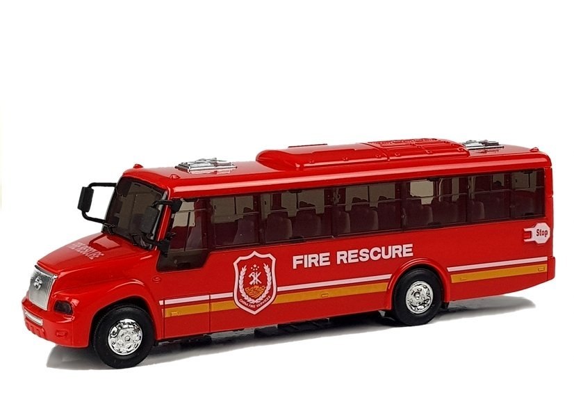 Model Autobusu Bus Straży Pożarnej Świeci Czerwony