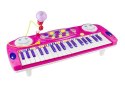 Keyboard na Nóżkach Pianinko z Mikrofonem Różowy