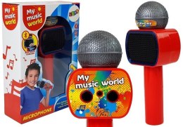 Mikrofon Dziecięcy Bezprzewodowy Karaoke Głośnik Bluetooth Czerwony