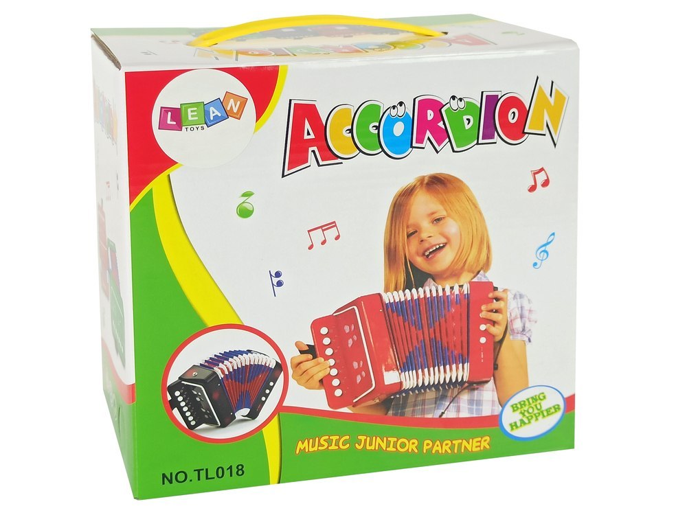 Akordeon Instrument Dla Małego Muzyka Zielony