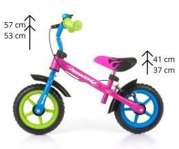Rowerek biegowy dla dzieci Dragon z hamulcem Milly Mally multikolor