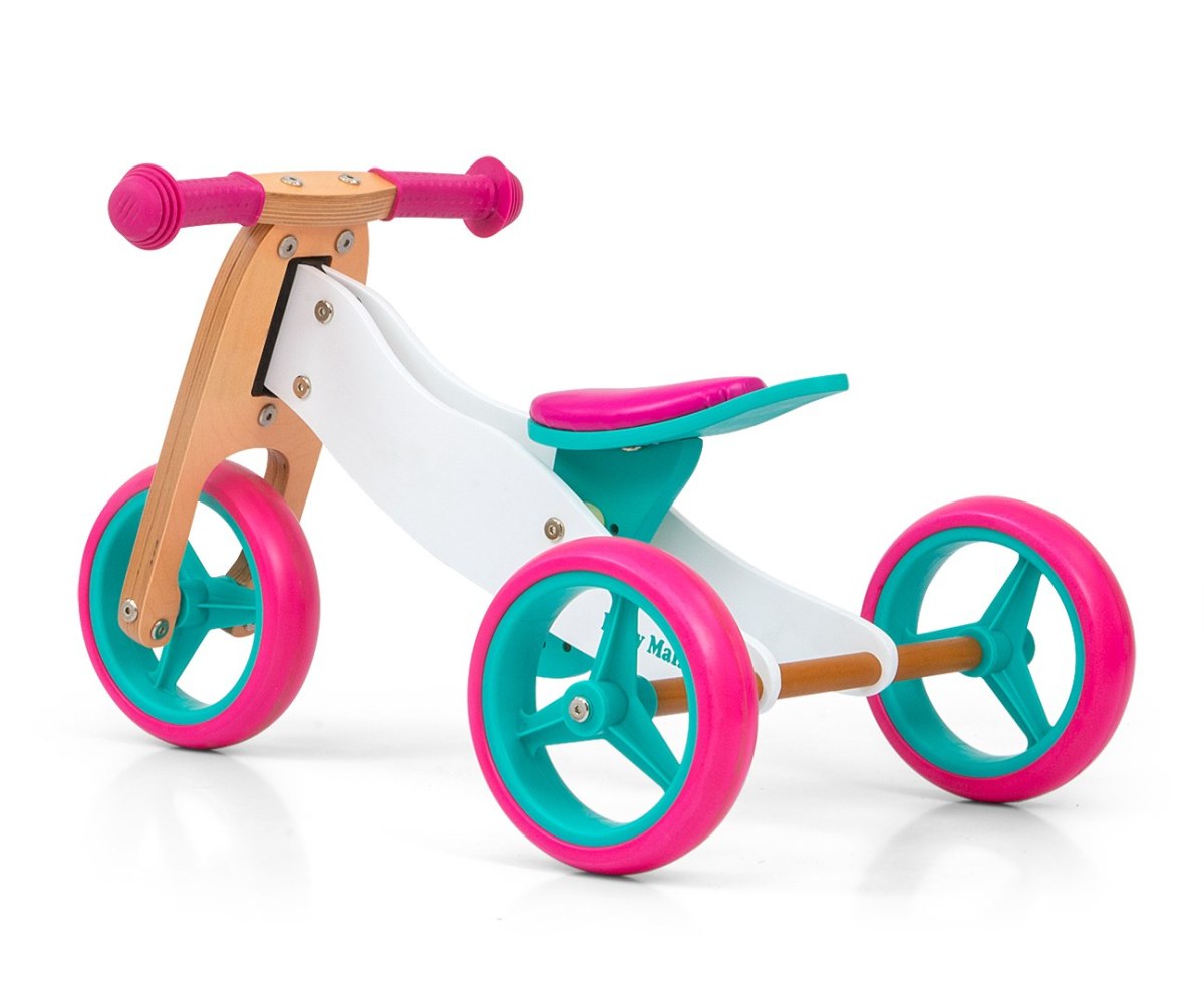 Drewniany rowerek biegowy trójkołowy dla dzieci Classic Candy Jake Milly Mally