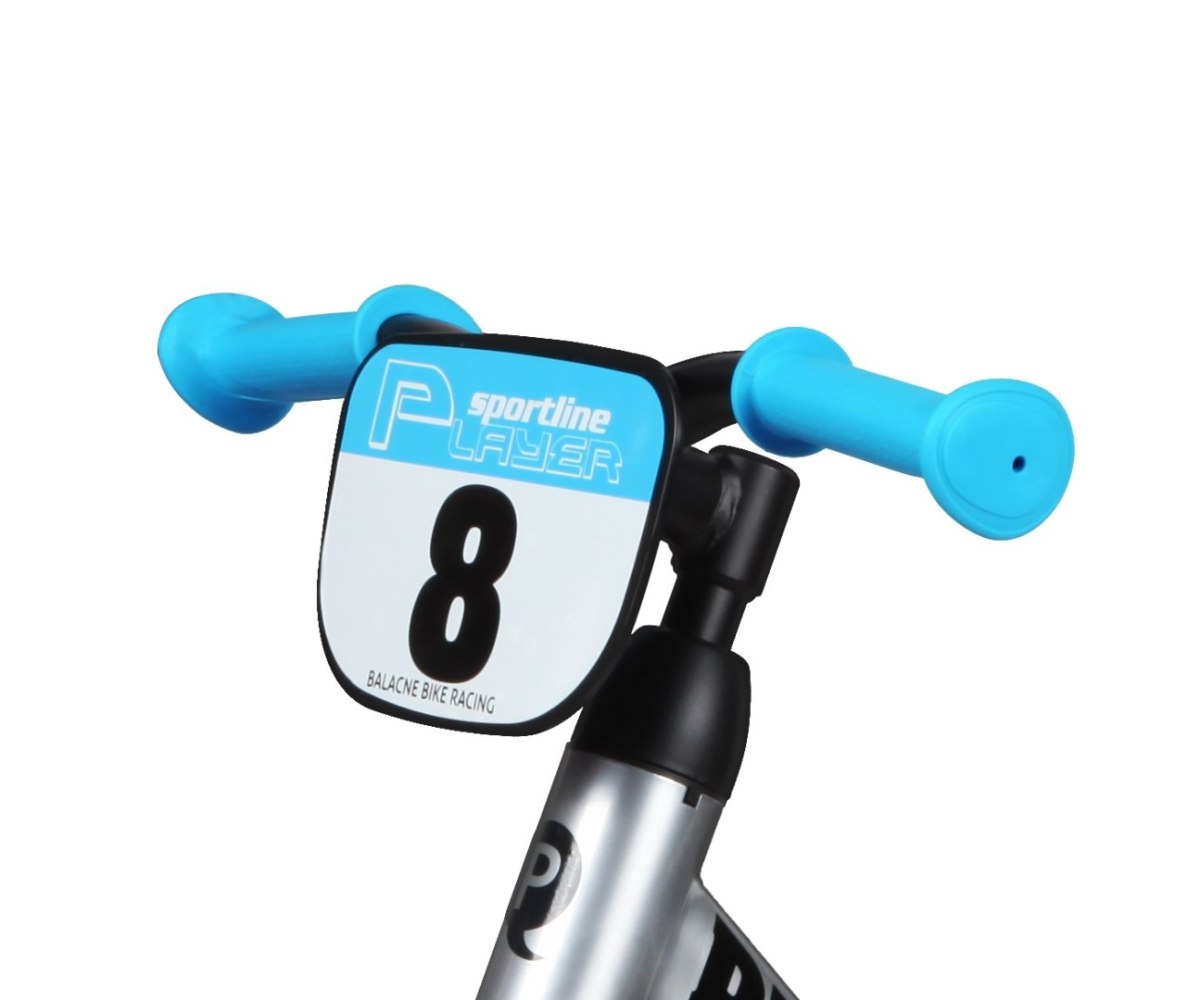 Rowerek biegowy Player PREMIUM gumowe koła niebieski Qplay