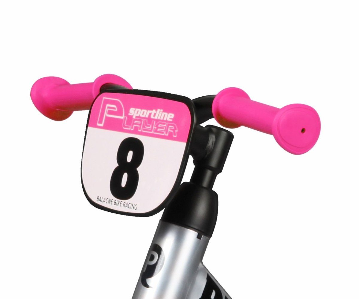 Rowerek biegowy Player PREMIUM gumowe koła różowy Qplay