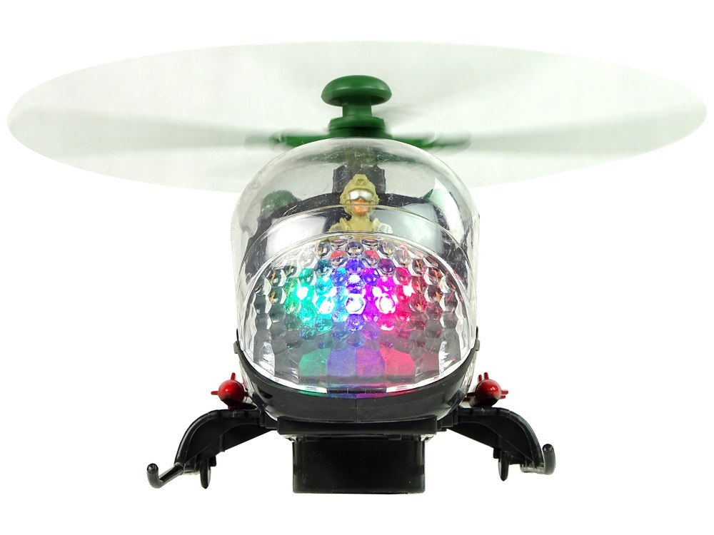 Helikopter Wojskowy Efekty Świetlne Dźwięk Obraca Się Diody