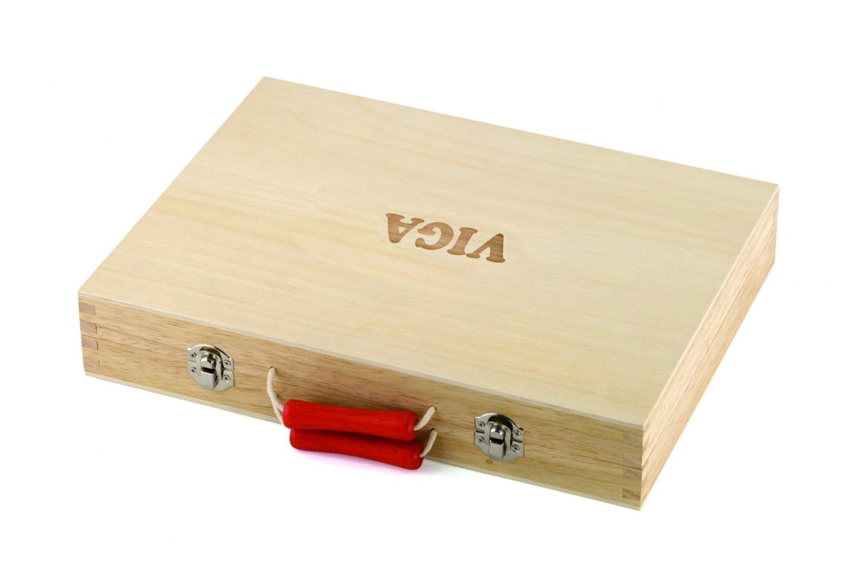 Drewniana walizka / skrzynka z narzedziami dla dzieci 10 elementów Viga